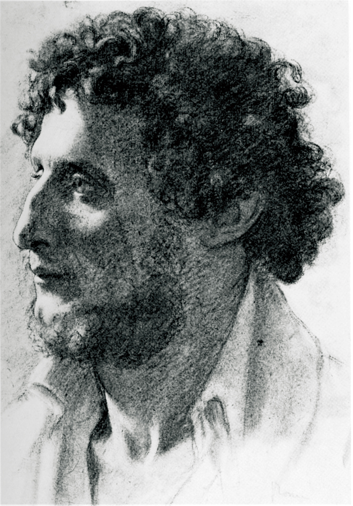   Edgar Degas  Portrait d'un italien  Dessin  Fusain  38x26 cm  Chicago art Institute